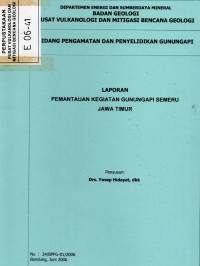 Image of Laporan Pemantauan Kegiatan Gunungapi Semeru Jawa Timur