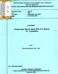 Image of Laporan Pemasangan Bench Mark GPS Di G. Merapi D.I. Yogyakarta