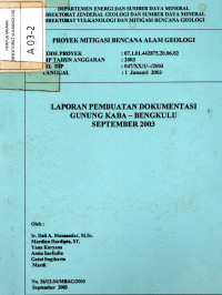 Image of Laporan Pembuatan Dokumentasi G. Kaba Bengkulu