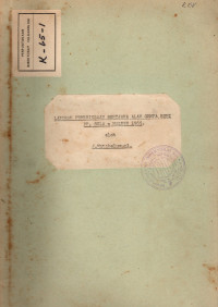Laporan Pemeriksaan Bencana Alam Gempa Bumi P. Sula - Maluku 1965