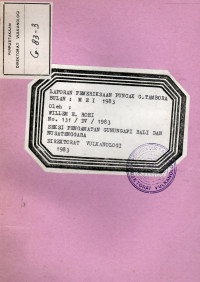 Image of Laporan Pemeriksaan Puncak G. Tambora, Bulan : Mei 1983