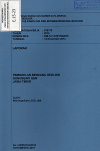 Image of Laporan Pemodelan Bencana Geologi GunungApi Ijen Jawa Timur.
