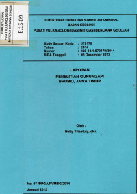 Image of Laporan Penelitian Gunungapi Bromo, Jawa Timur.