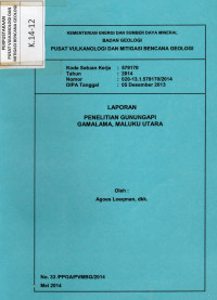 Image of Laporan Penelitian Gunungapi Gamalama, Maluku Utara