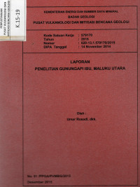 Image of Laporan Penelitian Gunungapi Ibu, Maluku Utara