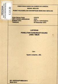 Image of Laporan Penelitian GunungApi Raung Jawa Timur