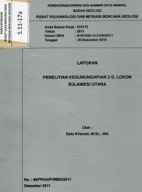 Image of Laporan Penelitian Kegunungapian II G.Lokon Sulawesi Utara.