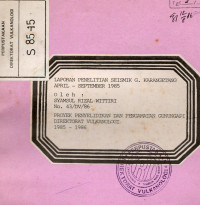Image of Laporan Penelitian Seismik G. Karangetang