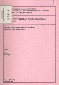 Image of Laporan Pengamatan G. Ili Boleng, Agustus - September 1998