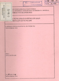 Image of Laporan Pengamatan G. Ili Werung, November 1994