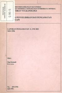 Image of Laporan Pengamatan G. Inie Rie, Mei 1996