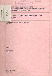 Image of Laporan Pengamatan G. Rinjani, Mei 1996