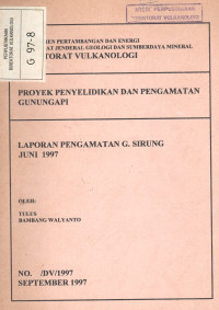 Image of Laporan Pengamatan G. Sirung, Juni 1997