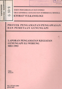 Image of Laporan Pengamatan Kegiatan G. Ili Werung
