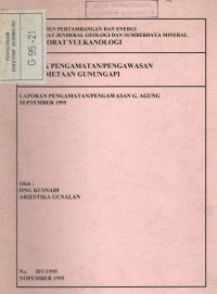 Image of Laporan Pengamatan/ Pengawasan G. Agung, September 1995