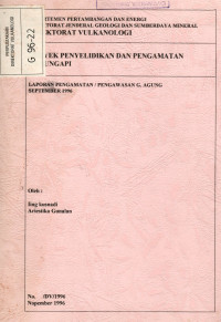 Image of Laporan Pengamatan / Pengawasan G. Agung September 1996
