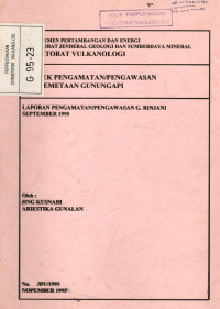 Image of Laporan Pengamatan/Pengawasan G. Rinjani September 1995