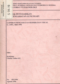 Image of Laporan Pengamatan Seismik dan Visual G. Awu, Mei 1996