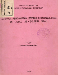 Image of Laporan Pengamatan Seismik G. Krakatau di P. Siau