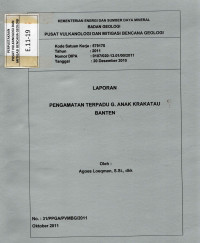 Image of Laporan Pengamatan Terpadu G.Anak Krakatau Banten