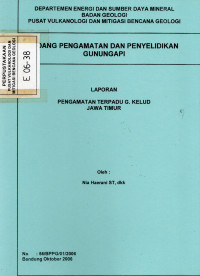 Image of Laporan Pengamatan Terpadu G. Kelud Jawa Timur