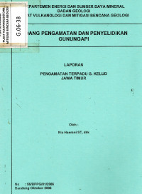 Image of Laporan Pengamatan Terpadu G. Kelud Jawa Timur