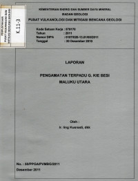 Image of Laporan Pengamatan Terpadu G.Kie Besi Maluku Utara