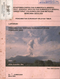 Image of Laporan Pengamatan Terpadu Gunungapi Egon Pebruari 2005