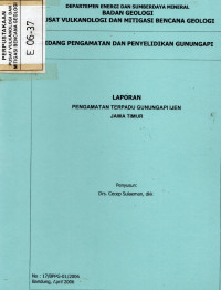 Image of Laporan Pengamatan Terpadu Gunungapi Ijen Jawa Timur