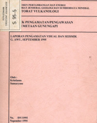 Image of Laporan Pengamatan Visual dan Seismik G. Awu