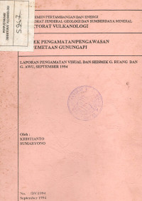 Image of Laporan Pengamatan Visual dan Seismik G. Ruang dan G. Awu
