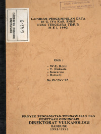 Image of Laporan Pengumpulan Data Di G.Iya Kab. Ende, NTT - Mei 1992