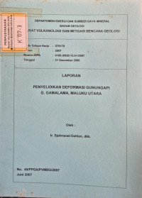 Image of Laporan Penyelidikan Deformasi G. Api G. Gamalama, Maluku Utara
