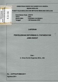 Image of Laporan Penyelidikan Deformasi G.Papandayan Jawa Barat