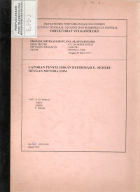 Image of Laporan Penyelidikan Deformasi G. Semeru Dengan Metoda EDM