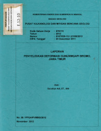 Image of Laporan Penyelidikan Deformasi Gunung Api Bromo, Jawa Timur