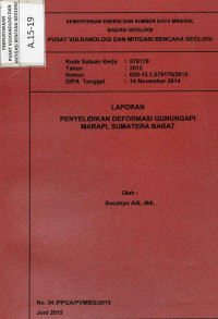 Image of Laporan Penyelidikan Deformasi Gunungapi Marapi, Sumatera Barat.