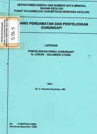 Image of Laporan Penyelidikan Fisika G. Api G. Lokon, Sulawesi Utara
