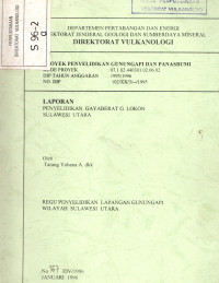 Image of Laporan Penyelidikan Gaya Berat G. Lokon, Sulawesi Utara