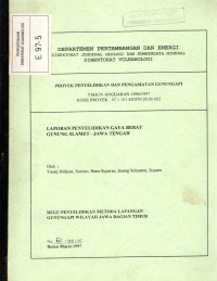Image of Laporan Penyelidikan Gaya Berat G. Slamet Jawa Tengah