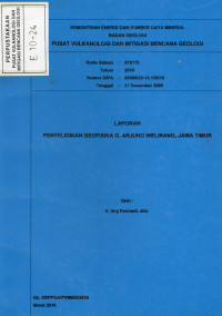Image of Laporan Penyelidikan Geofisika G. Arjuno Welirang, Jawa Timur