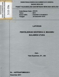 Image of Laporan Penyelidikan Geofisika G.Mahawu Sulawesi Utara.