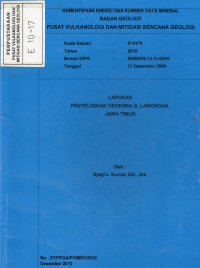 Image of Laporan Penyelidikan Geokimia G. Lamongan, Jawa Timur