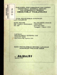 Image of Laporan Penyelidikan Geokimia Gas Gunung Gede