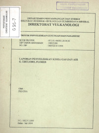 Image of Laporan Penyelidikan Kimia Gas dan Air G. Ebulobo, Flores