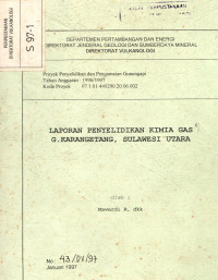 Image of Laporan Penyelidikan Kimia Gas G. Karangetang, Sulawesi Utara