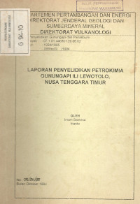 Image of Laporan Penyelidikan Petrokimia G. Ili Lewotolo, NTT