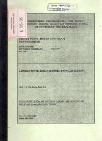 Image of Laporan Penyelidikan Seismik Gunung Api Slamet
