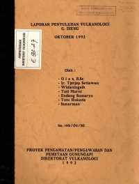 Image of Laporan Penyuluhan Vulkanologi G. Dieng, Oktober 1992