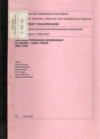 Image of Laporan Perbaikan Seismograf G. Raung, Jawa Timur Mei 1999
